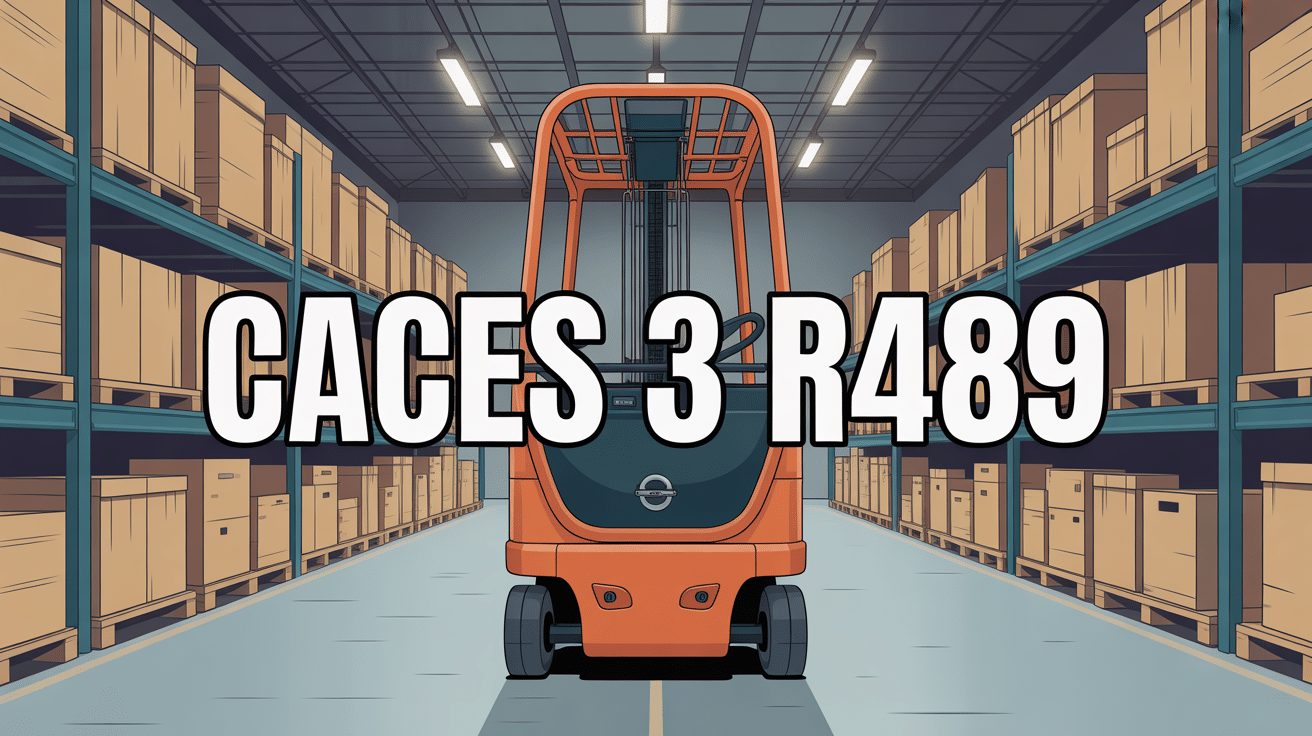 chariot elevateur CACES 3 R489 entrepot industriel