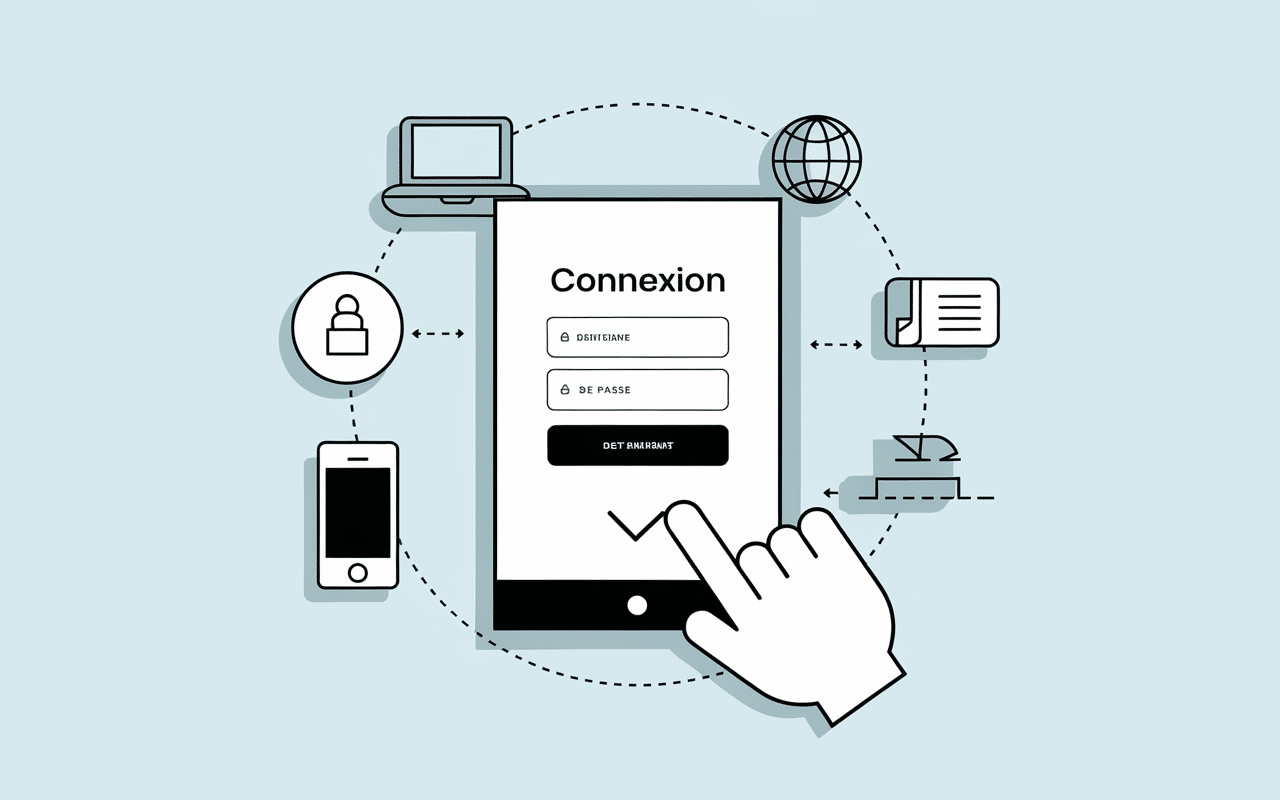 ecran connexion convergence bordeaux identifiants appareils