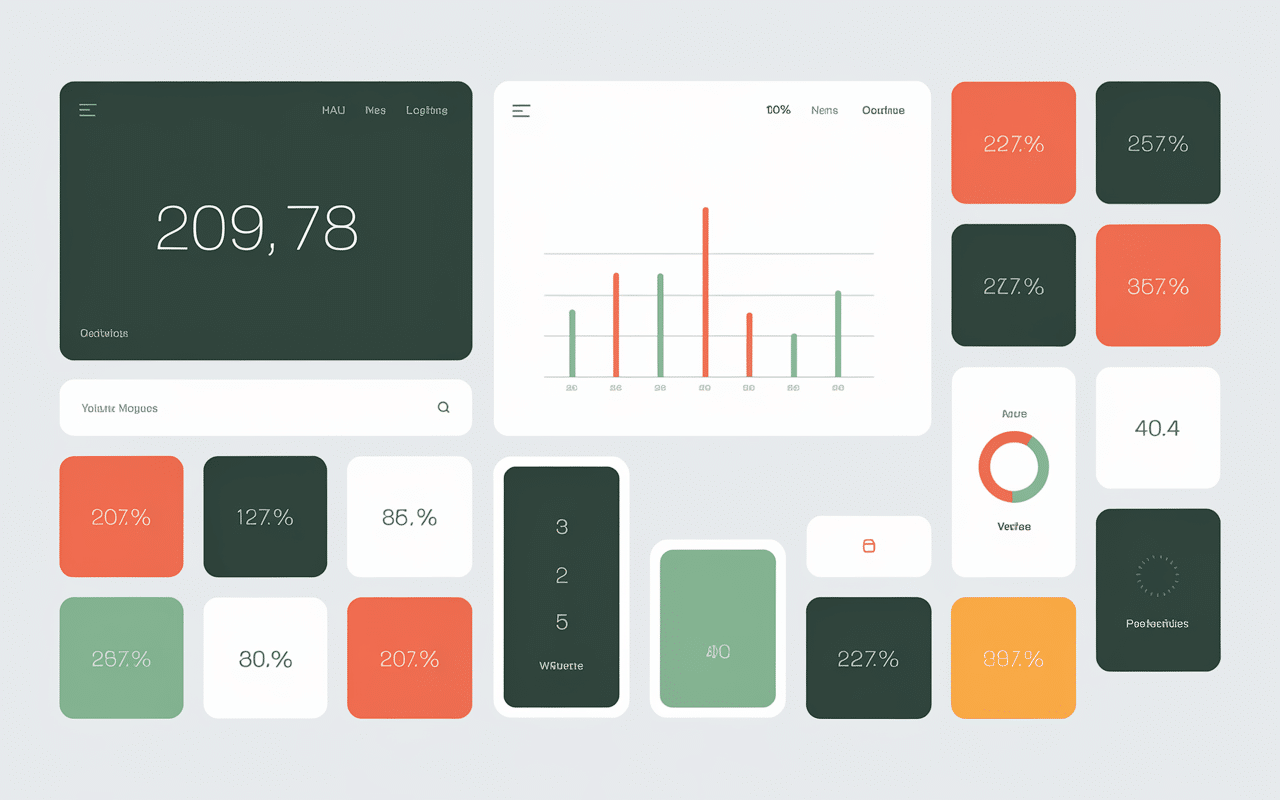 tableau de bord widgets métriques monitoring site web