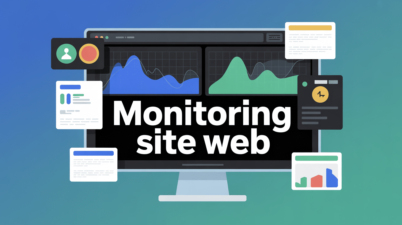 écran ordinateur avec graphiques monitoring site web
