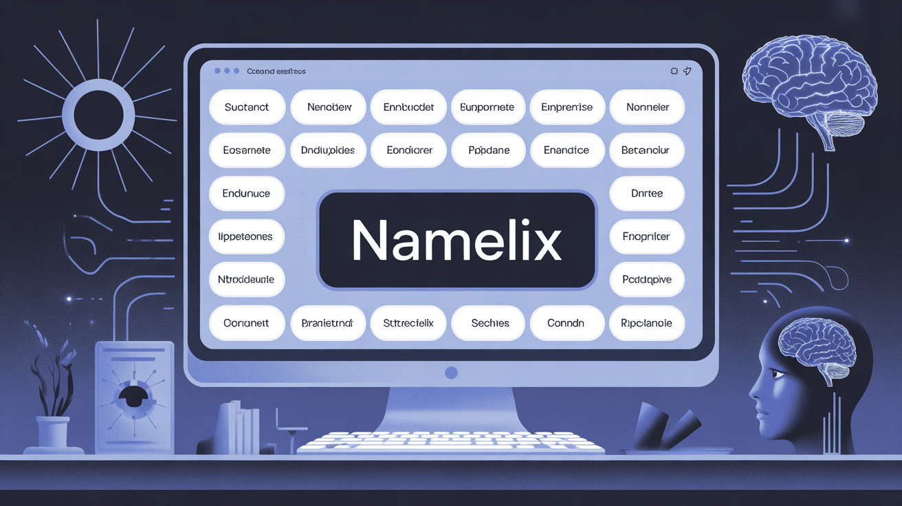 interface Namelix generation noms entreprise avec IA