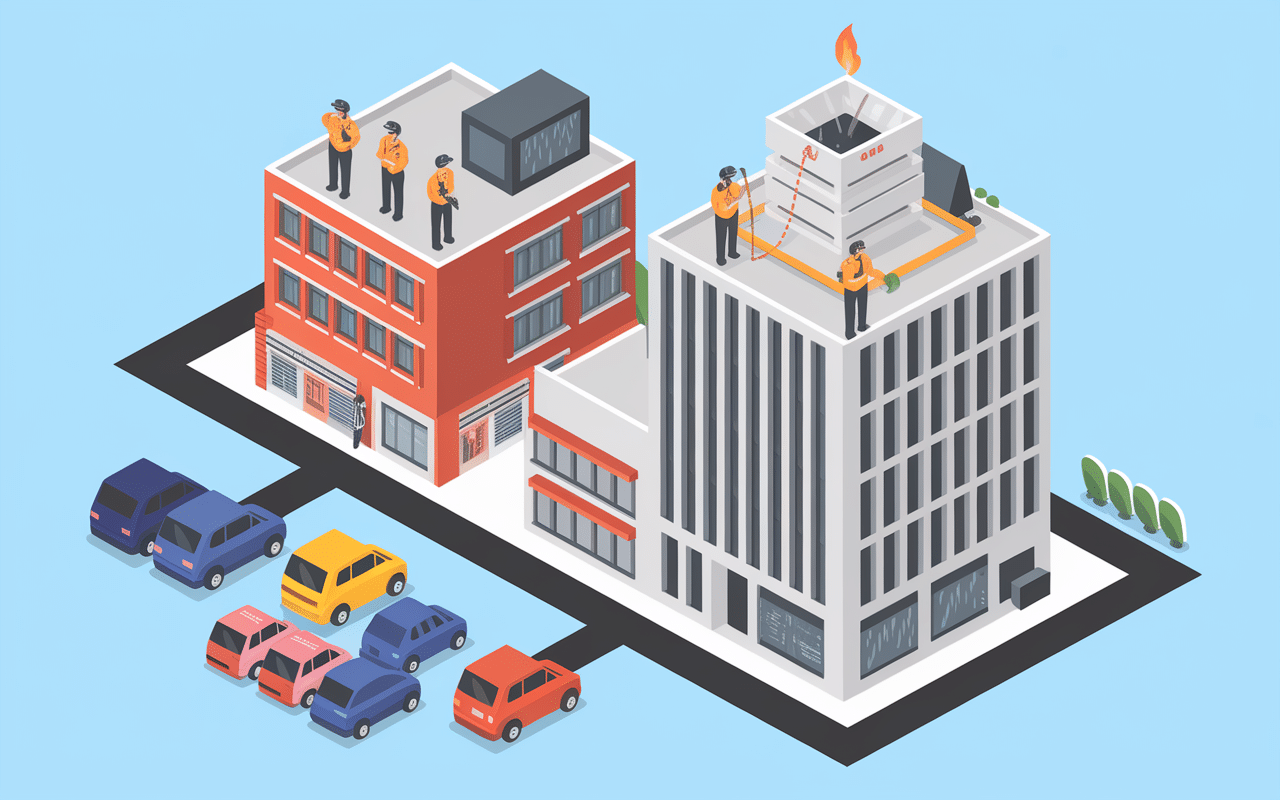 Illustration organisation service ssiap entreprise surveillance