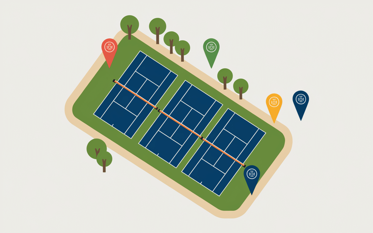 Carte geolocalisation clubs tennis TenUp