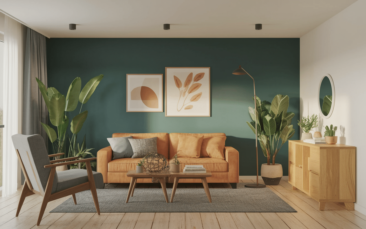 salon durable avec parquet bois et meubles recyclés by tooplans