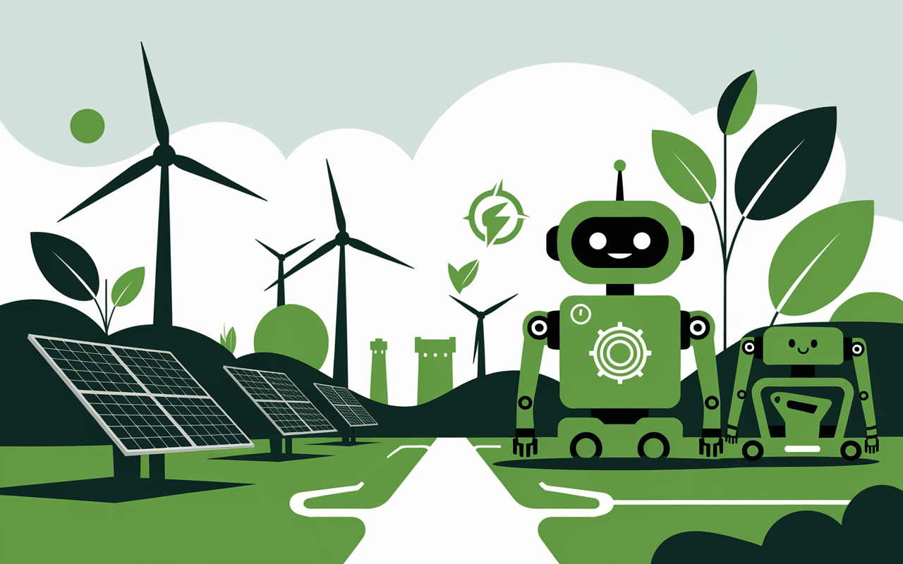 Illustration écologique de l'automatisation énergétique