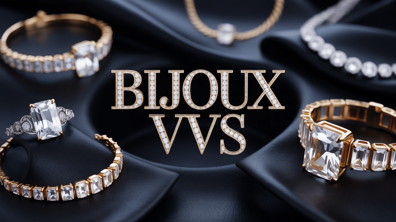Bijoux VVS en fond noir luxueux