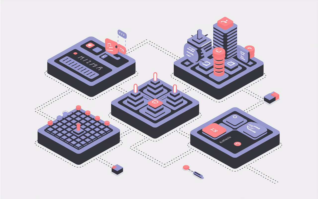 Blocs interconnectés des fonctionnalités Bolt IA