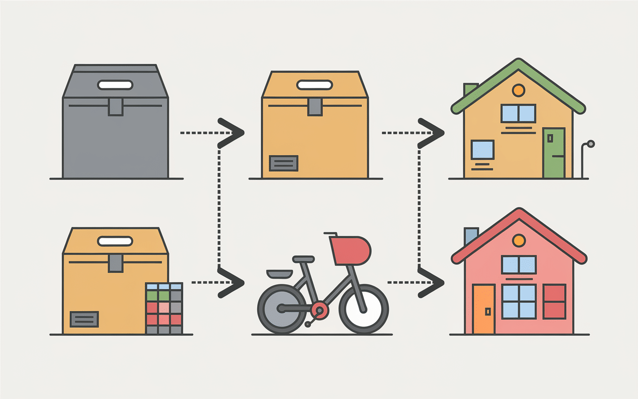 Schéma explicatif colis boomerang réutilisable