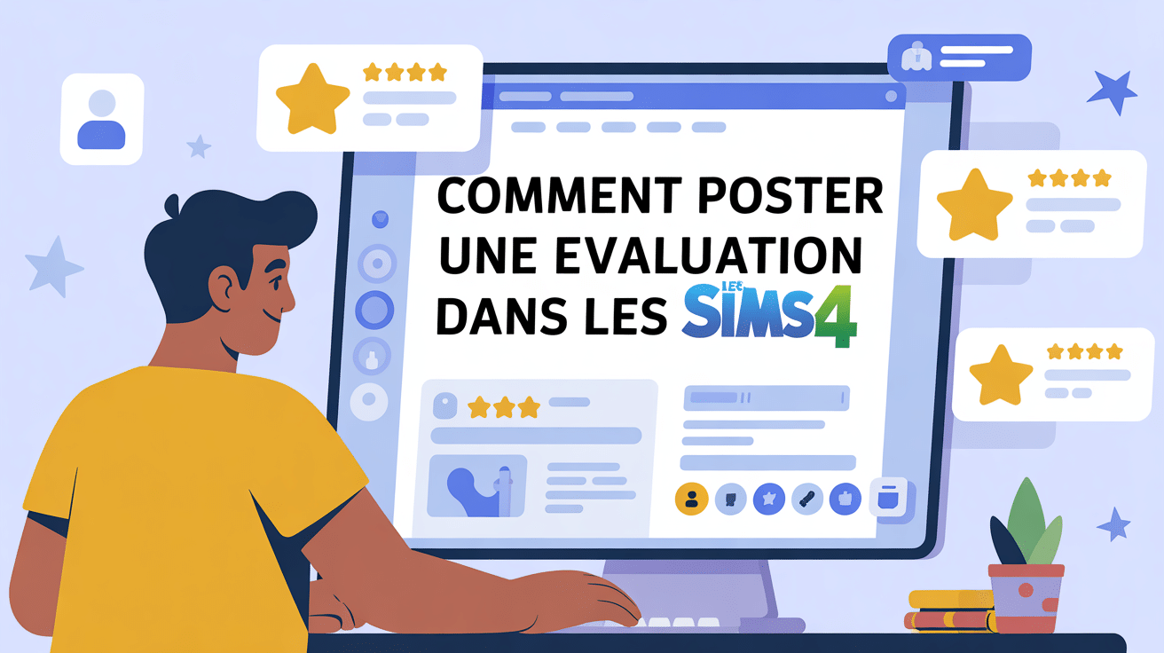 Illustration de poster une évaluation dans Sims 4