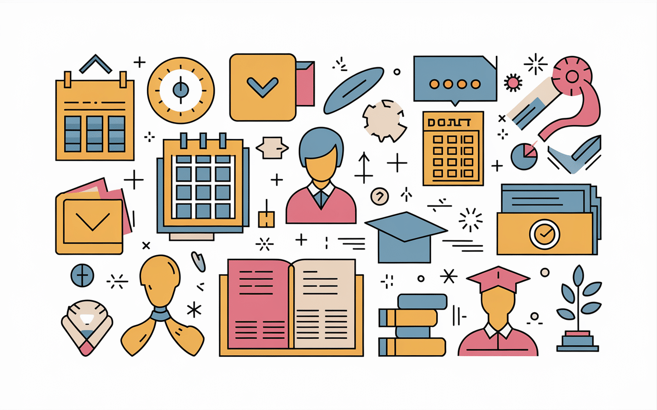 Icônes de compétences et formation du CAM