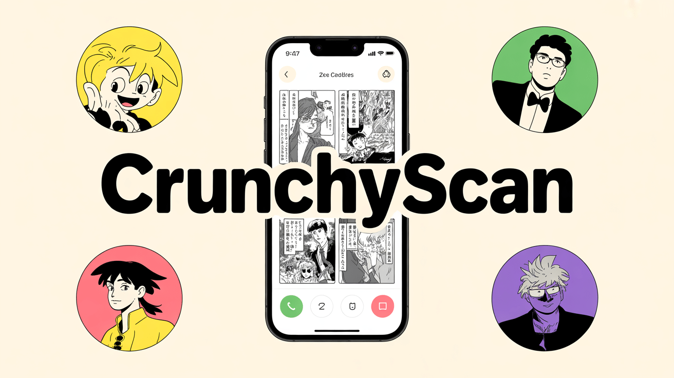 Smartphone avec interface Crunchyscan