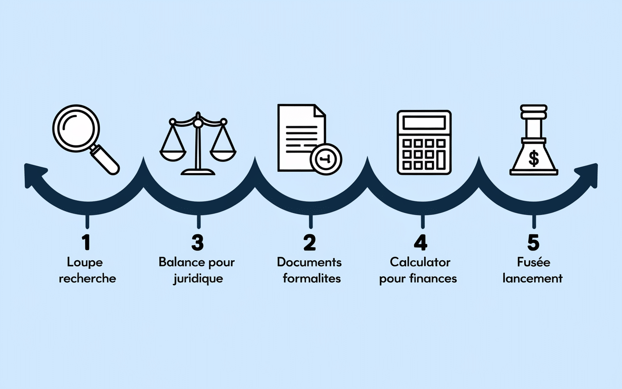 Infographie étapes création entreprise