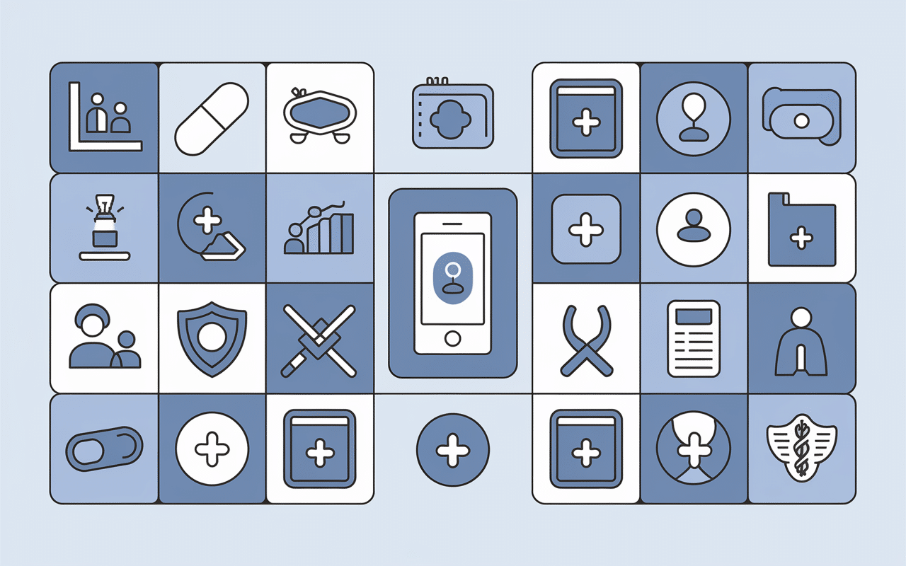Tableau de bord LGPI avec icônes de gestion