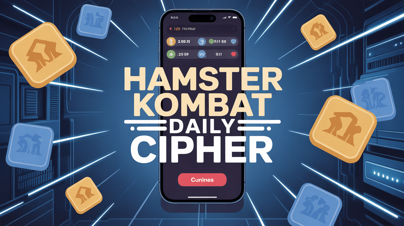 Smartphone avec symbole Morse et jeu Hamster Kombat