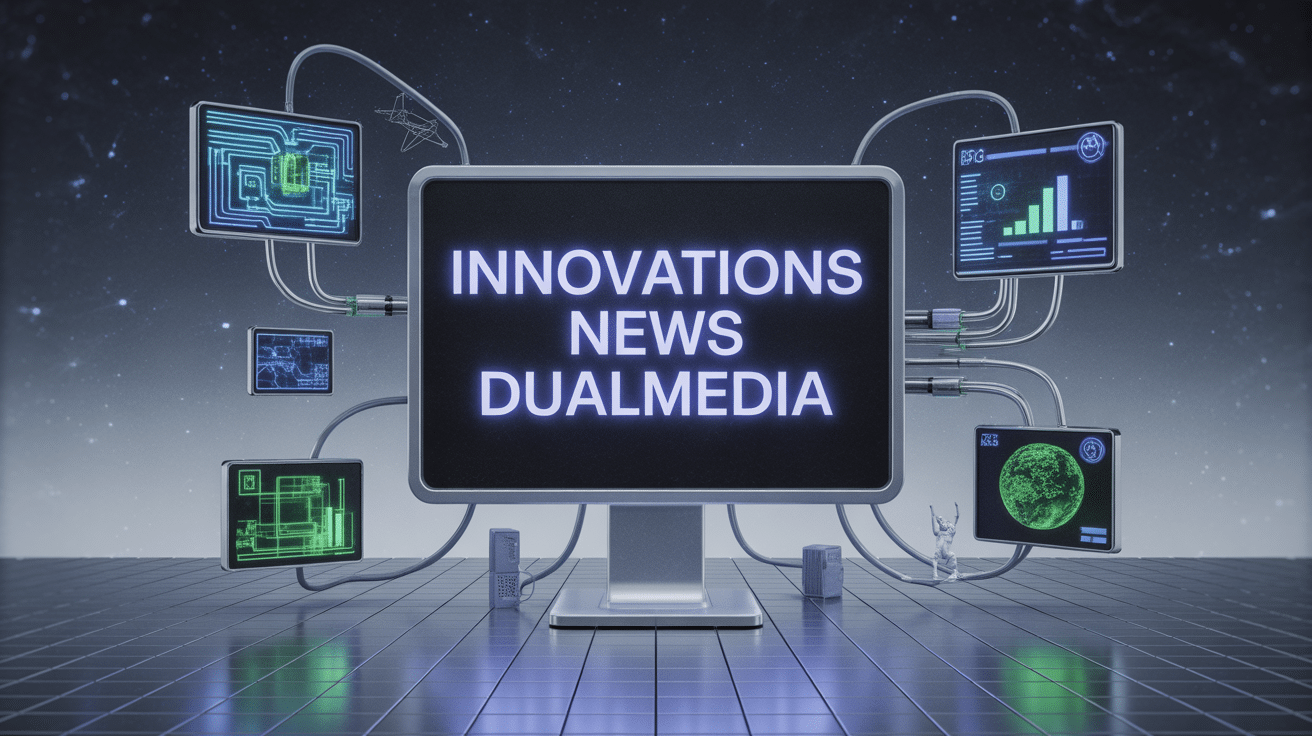 Illustration innovations news dualmedia écran digital