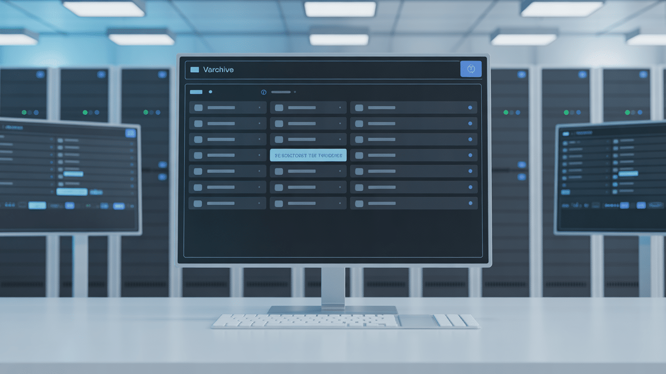 Interface JVARCHIVE avec données archivées