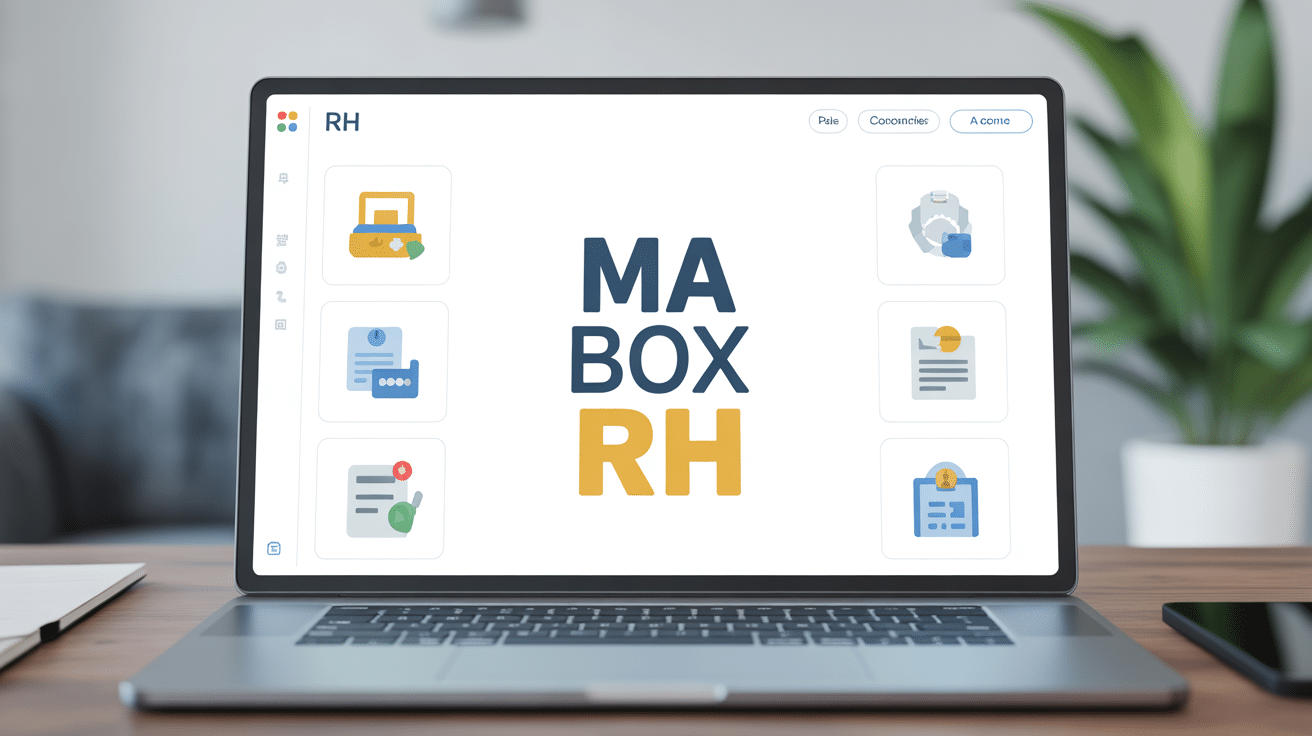 Interface moderne ma boxrh avec icônes RH