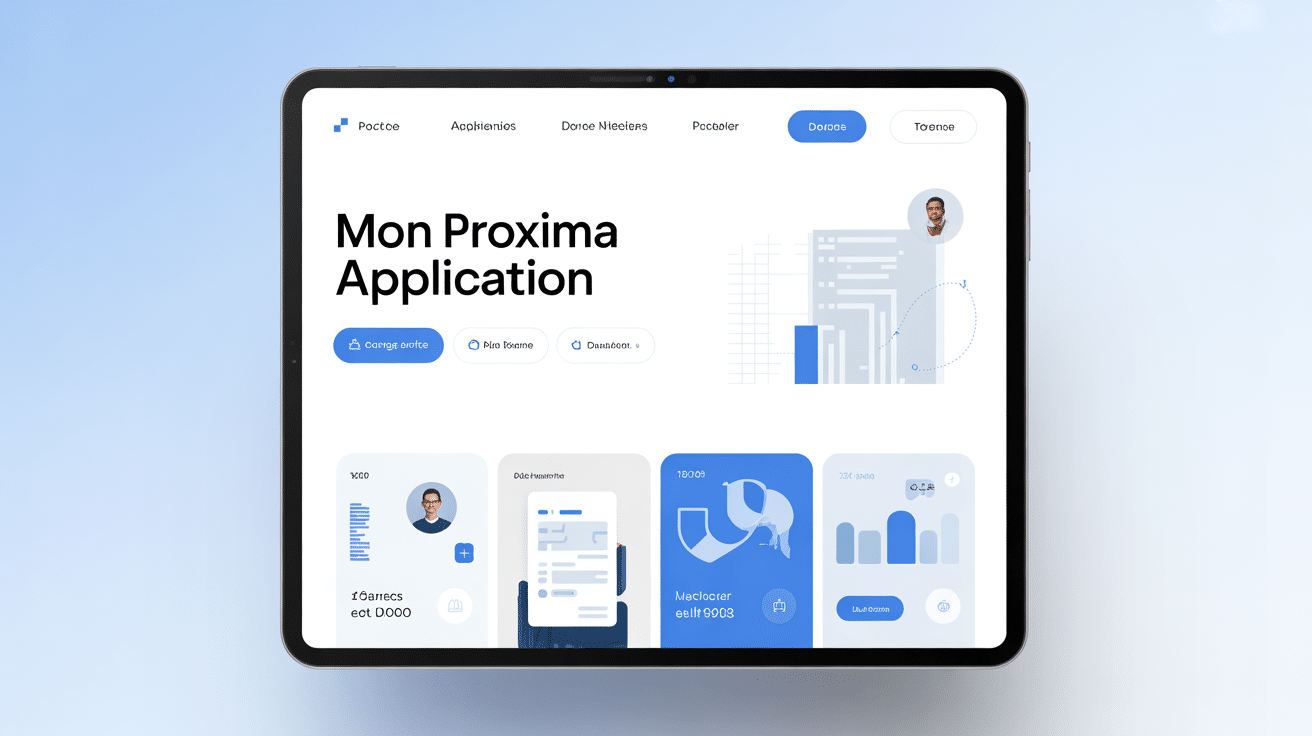 Interface mobile Mon Proxima Application