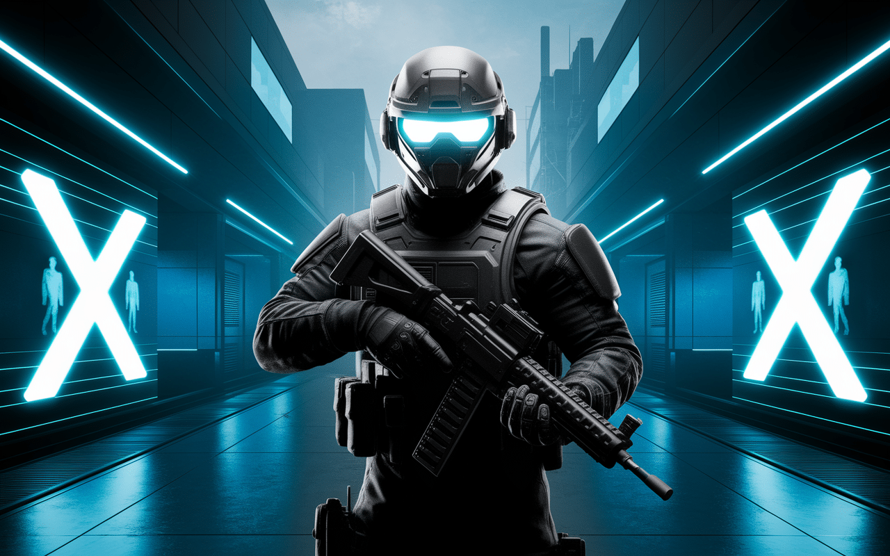 Soldat Blacklight RET en armure