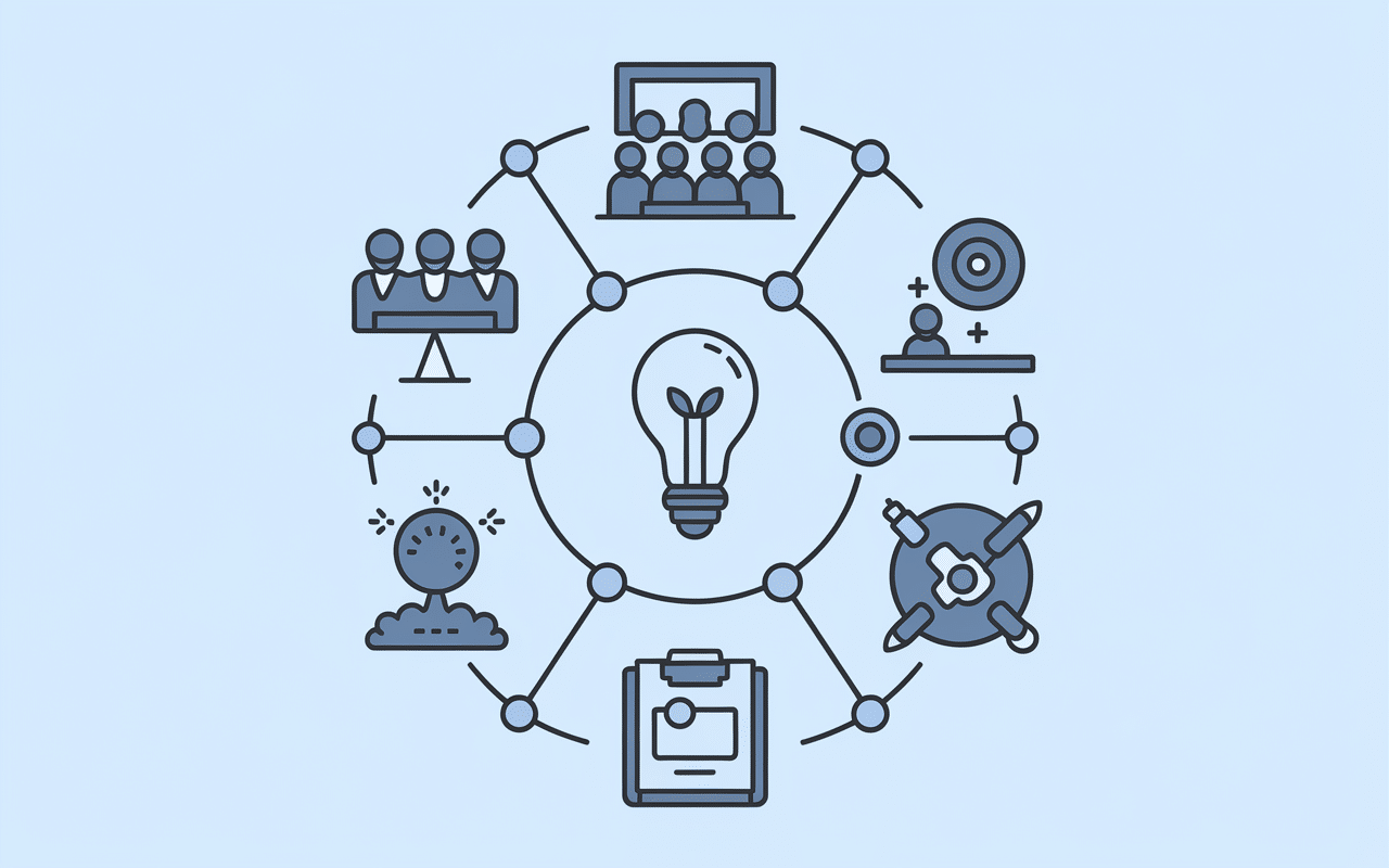 Icônes services PMC formation conseil