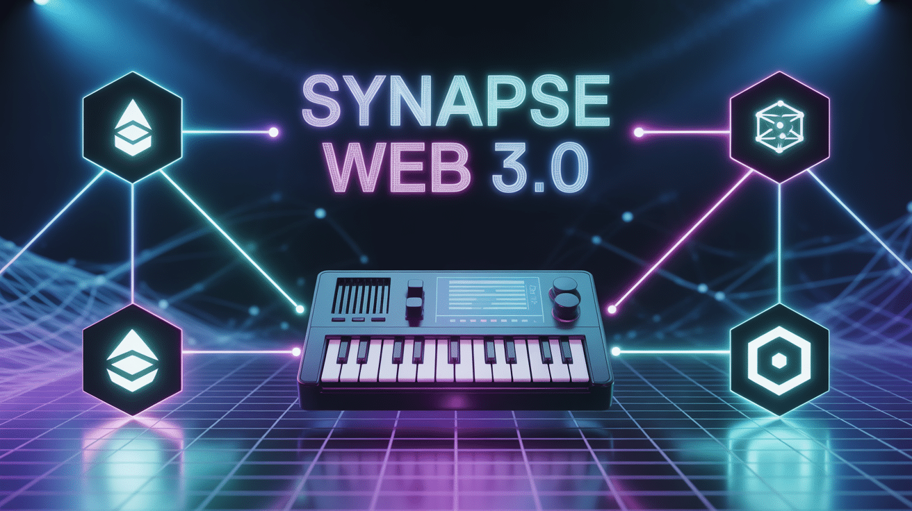 Synthétiseur moderne connecté à la blockchain