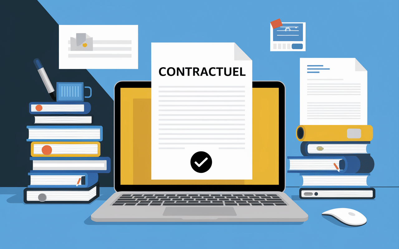 Icône de téléchargement de contrat de sous-traitance