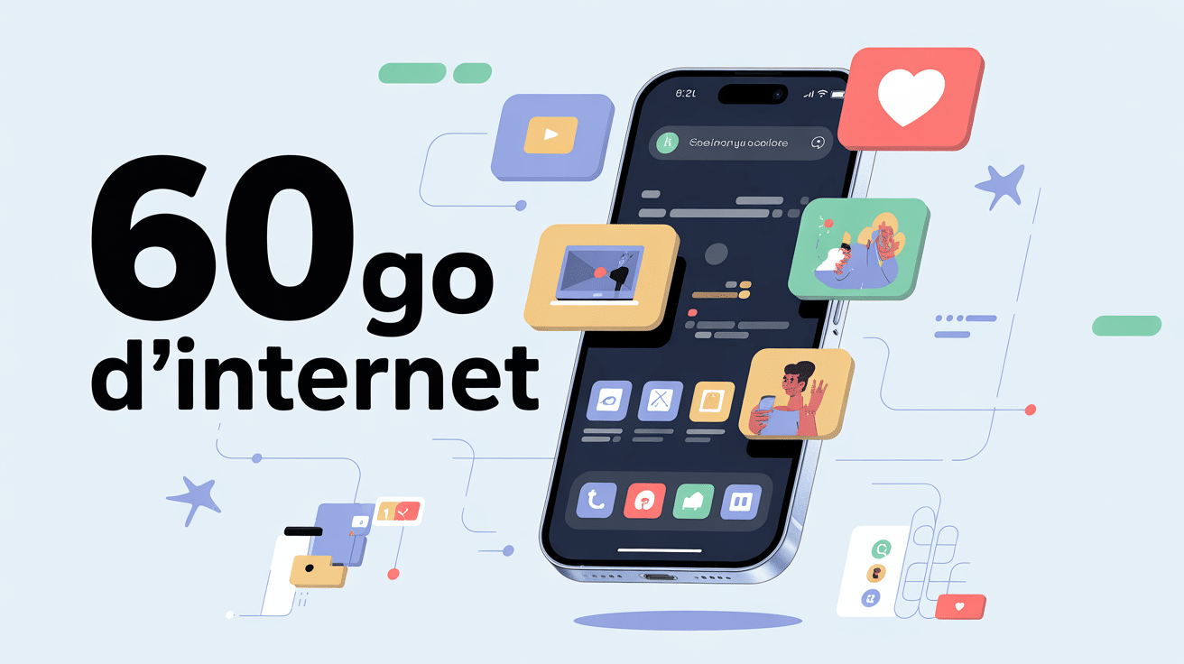 60 go internet combien de temps illustration smartphone et usages