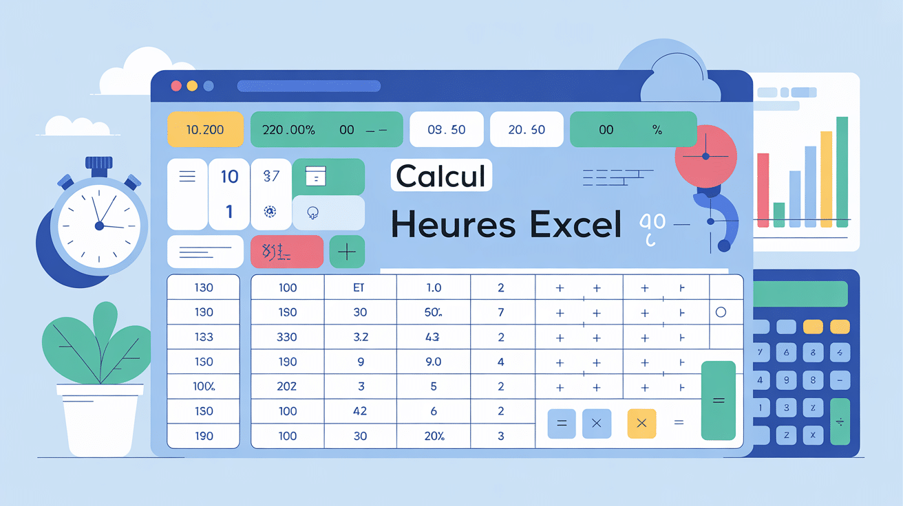 calculer les heures sur excel image tableur horloge