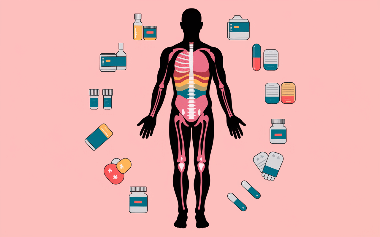 Fazdor zones douleur schéma silhouette