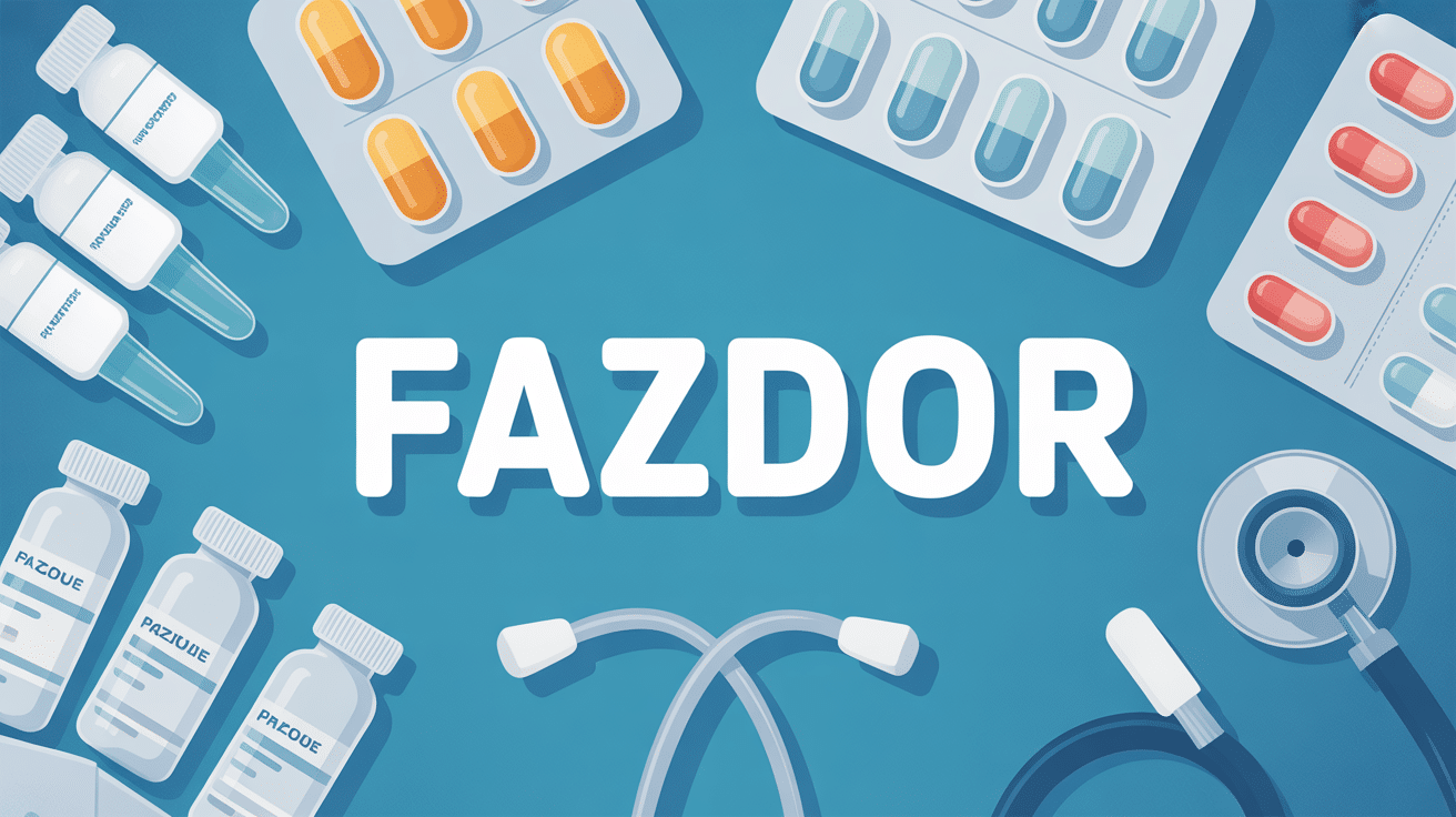 Fazdor médicaments stéthoscope fond bleu