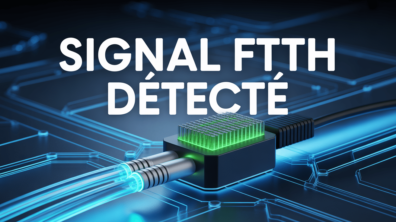 signal ftth détecté illustration boîtier fibre