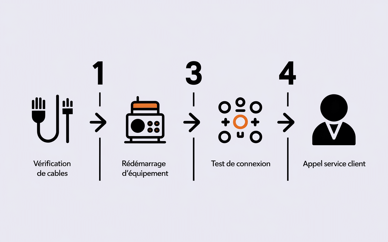 signal ftth détecté infographie étapes dépannage