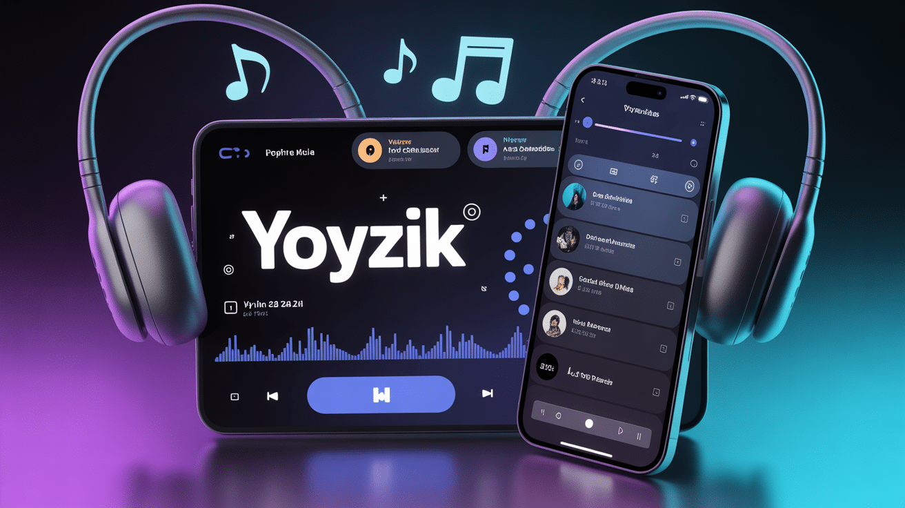 Interface Yoyzik écouteurs playlist musicale