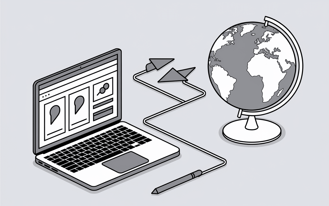 google usa accès version américaine schéma