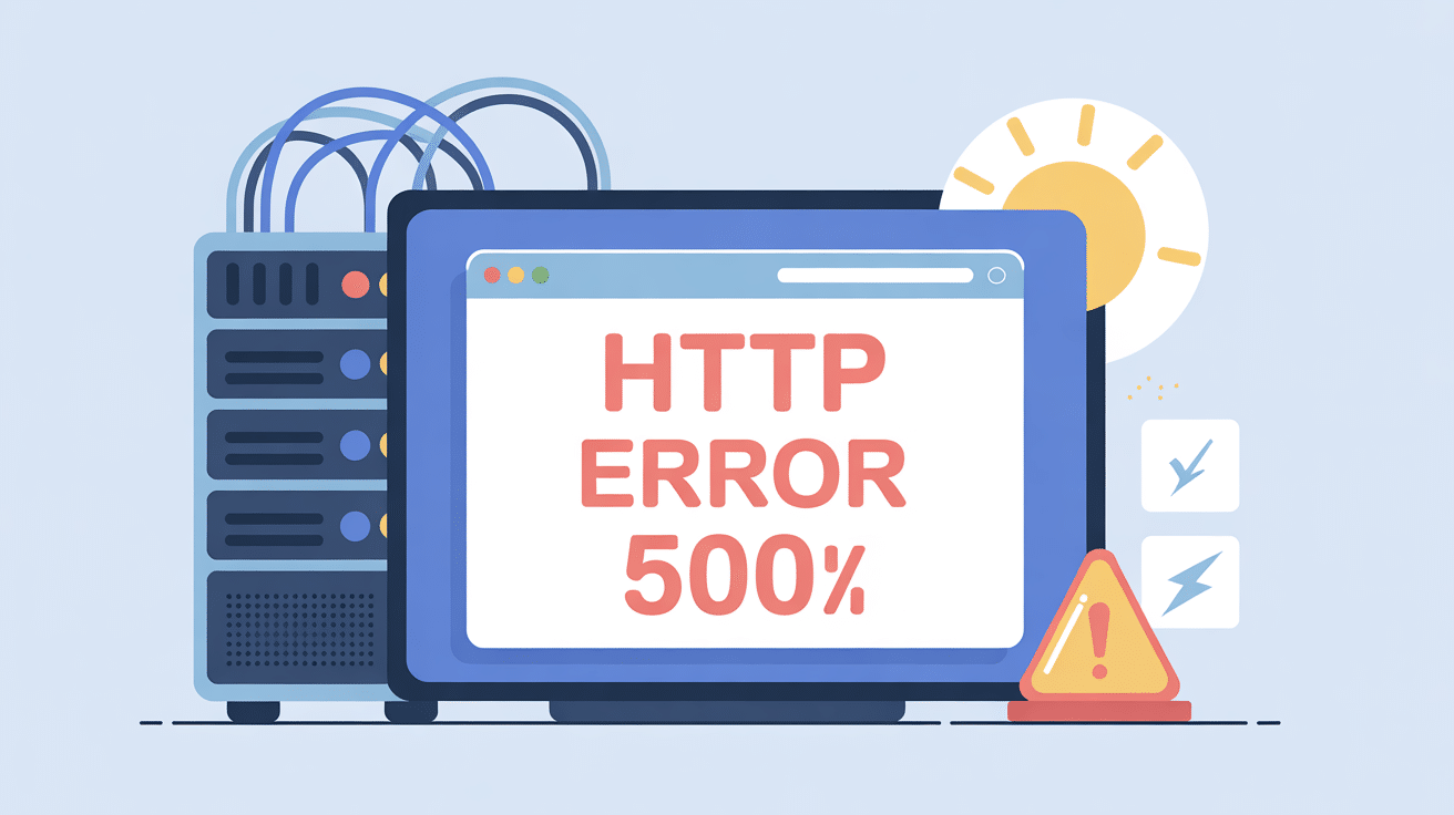 http error 500 illustration panne serveur