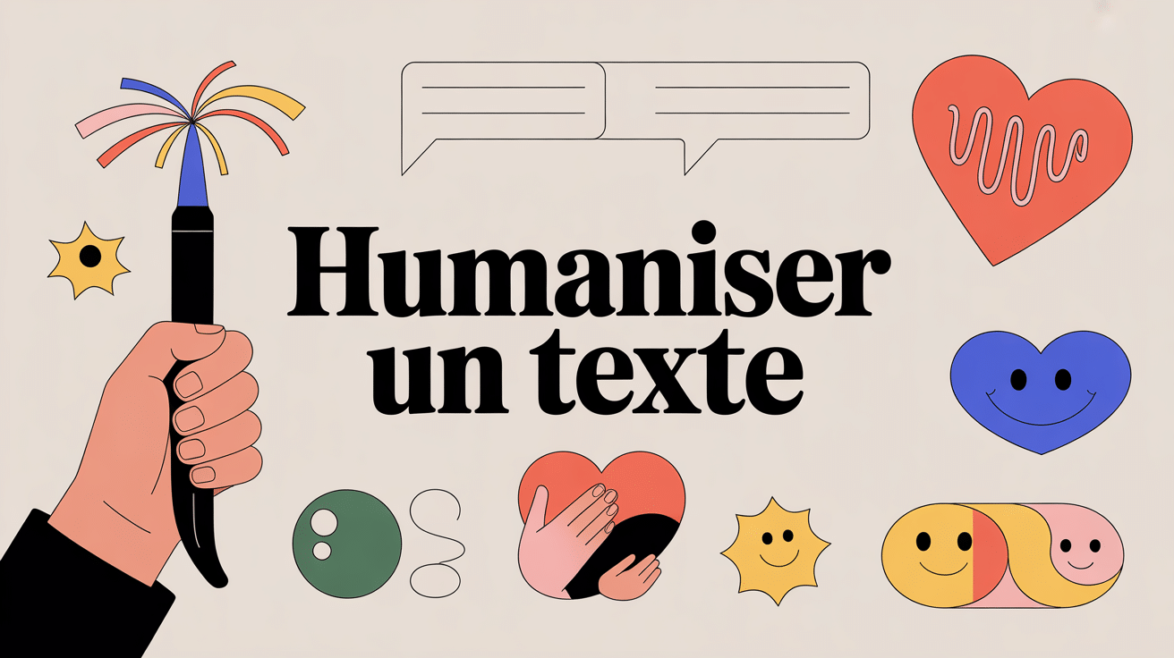 Illustration moderne pour humaniser un texte