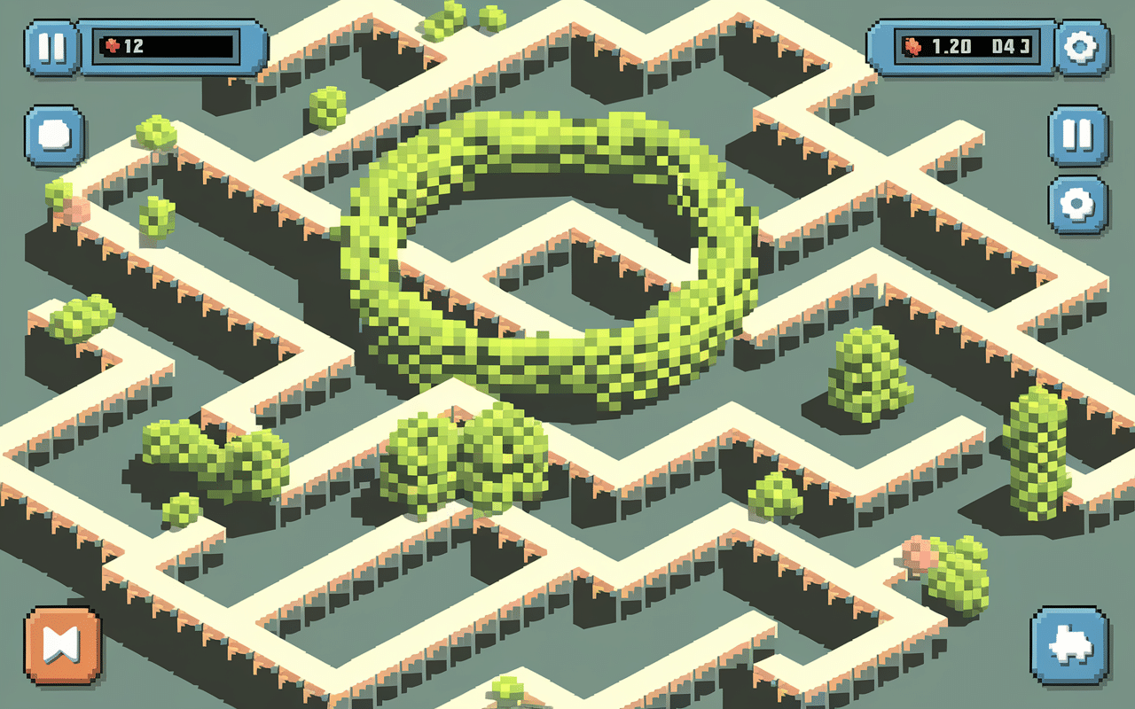 jeu google sur l'année du serpent interface serpent pixel