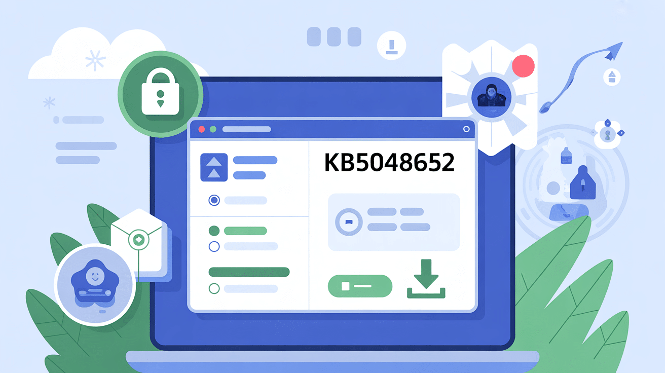 Illustration mise à jour kb5048652 sécurité système