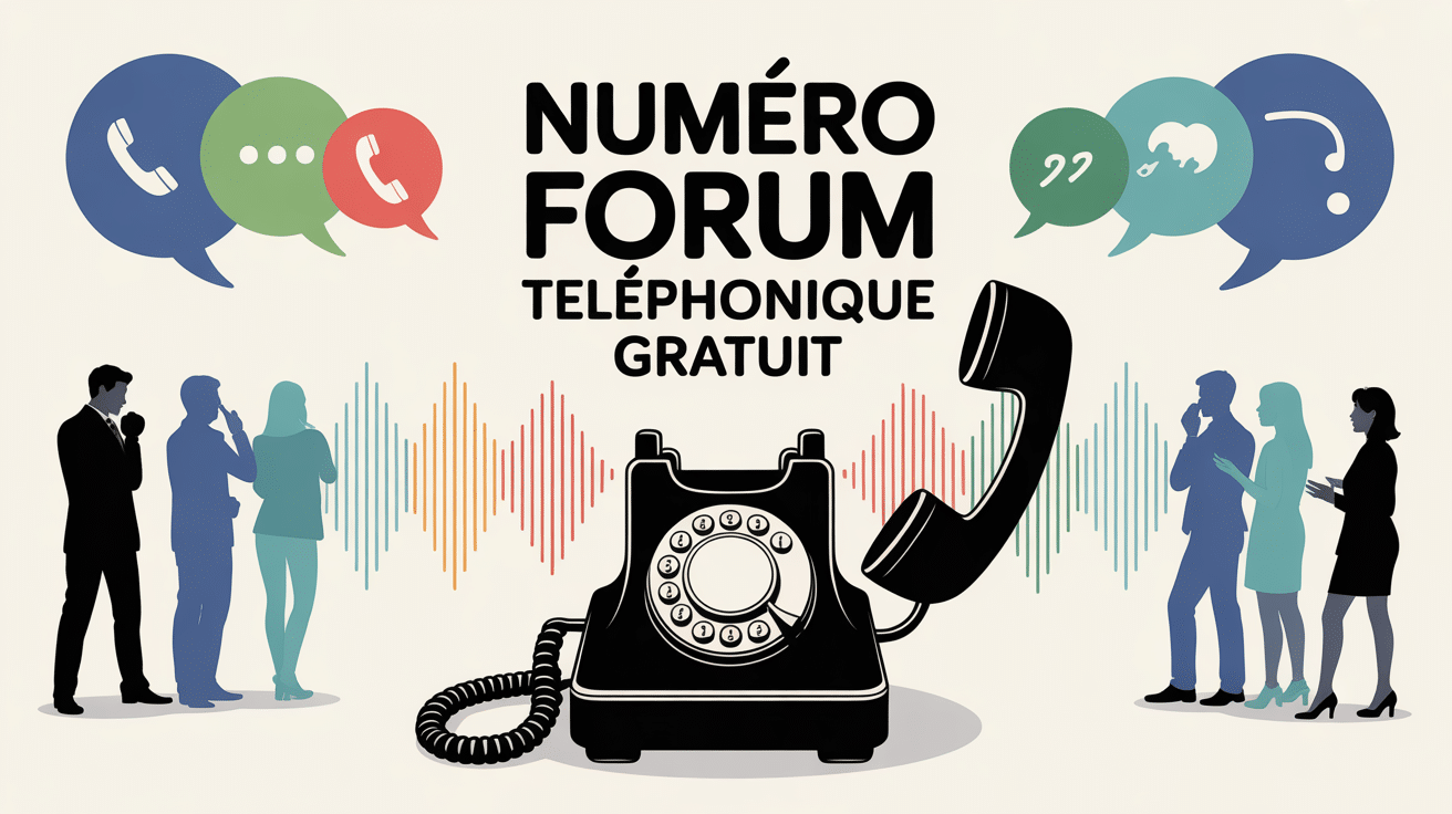 numéro forum téléphonique gratuit illustration téléphone vintage ondes