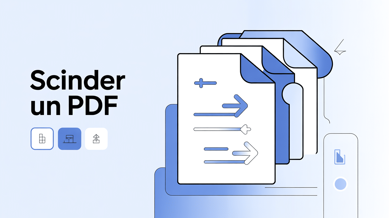 illustration de scinder pdf plusieurs parties