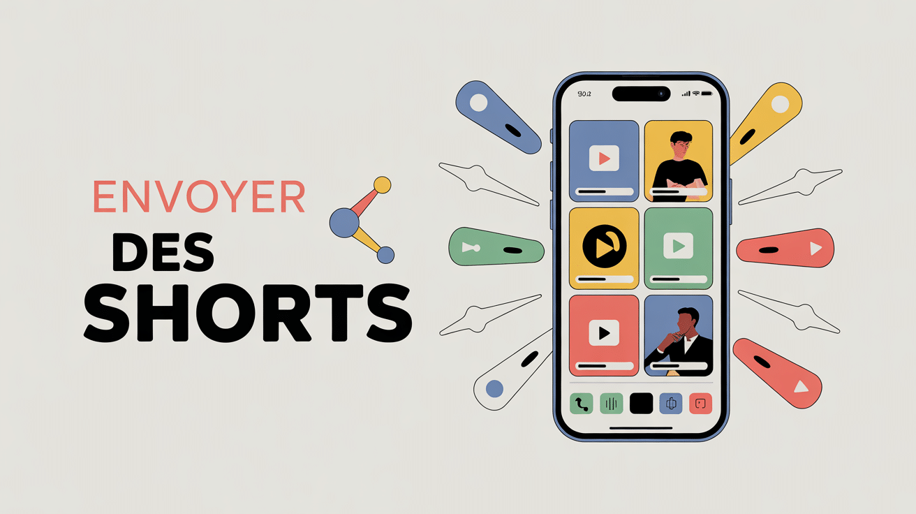 send shorts smartphone icone partage