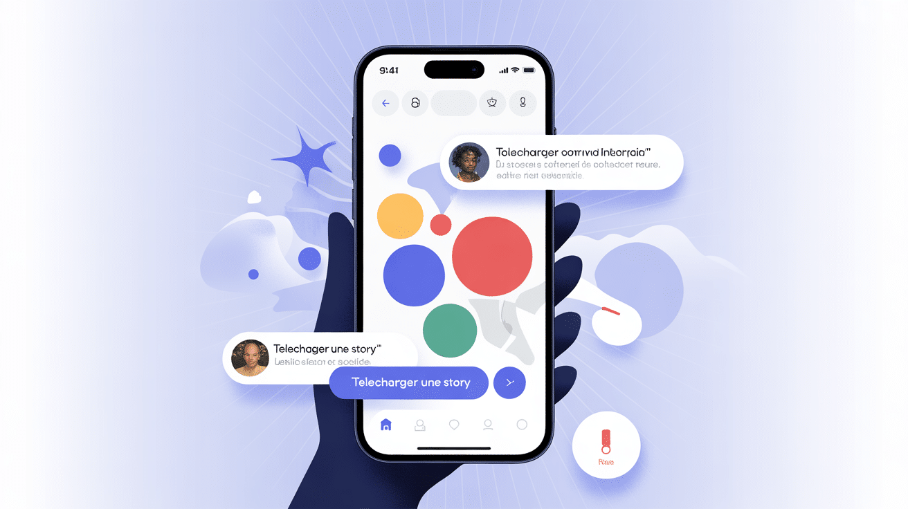 telecharger story instagram smartphone illustration