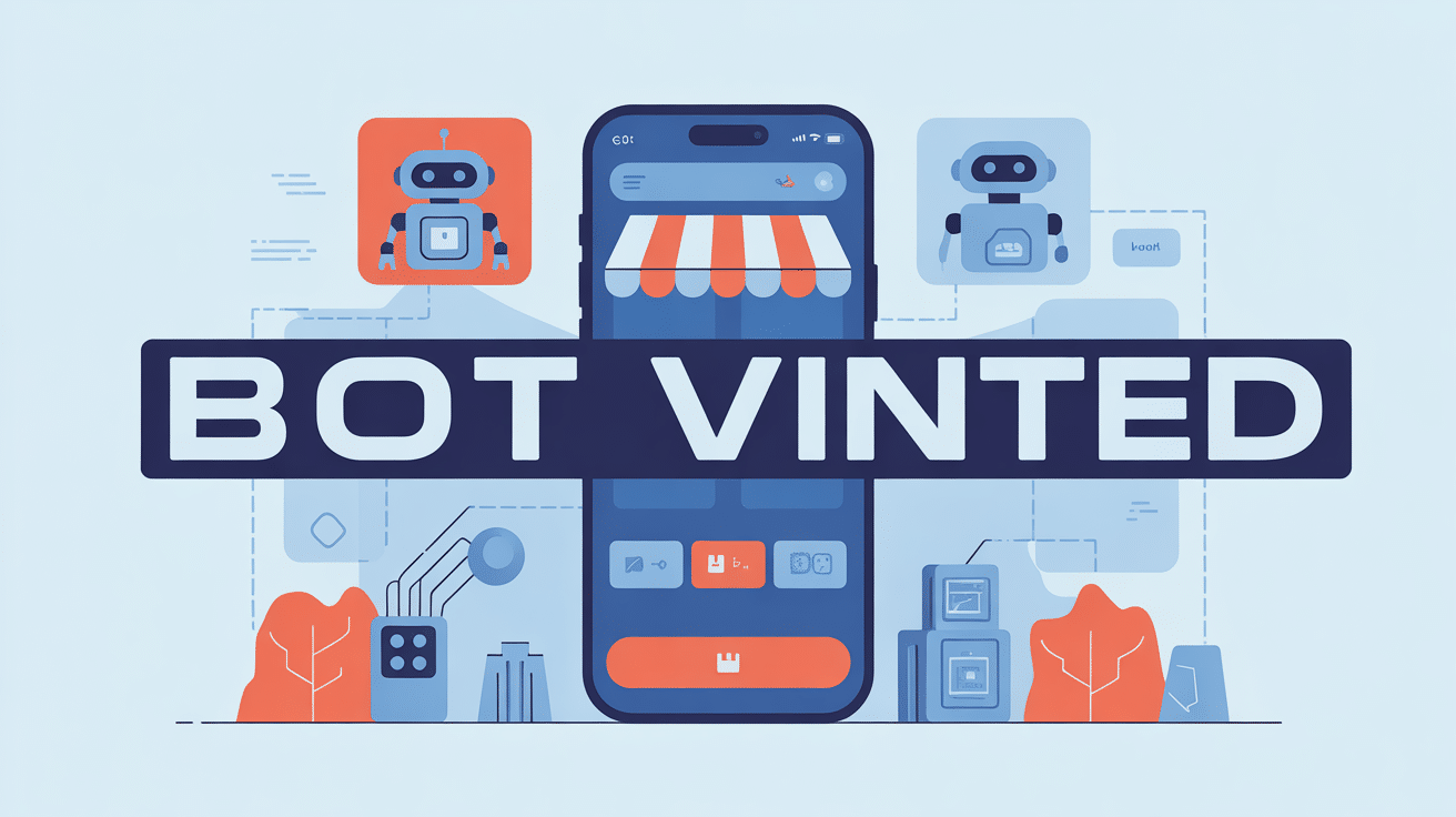 illustration bot vinted smartphone automatisation