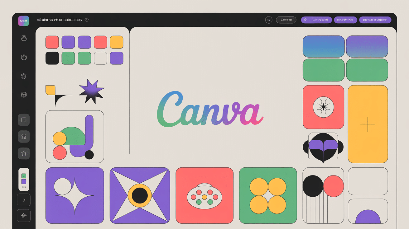 canva c'est quoi interface design graphique avec modèles colorés
