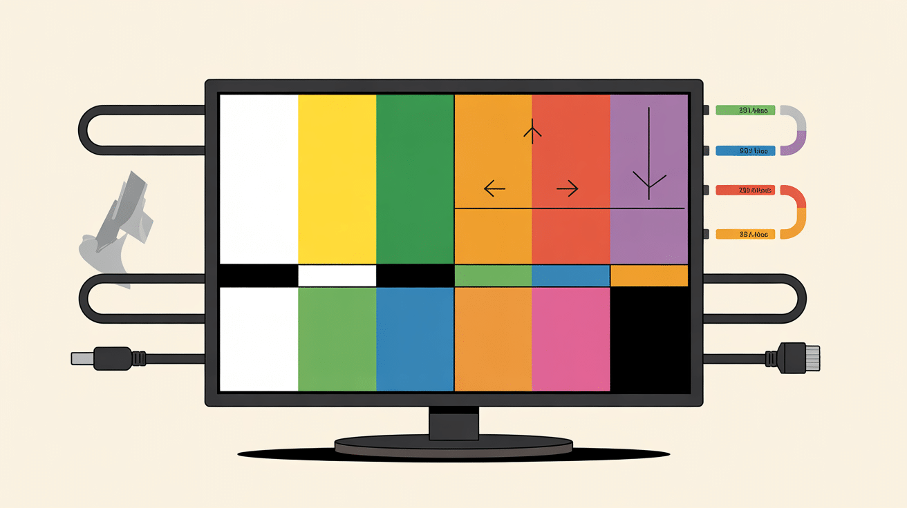 Comprendre problème écran TV traits horizontaux connectique
