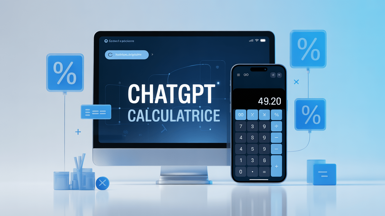 Installer ChatGPT calculatrice interface moderne sur ordinateur et mobile