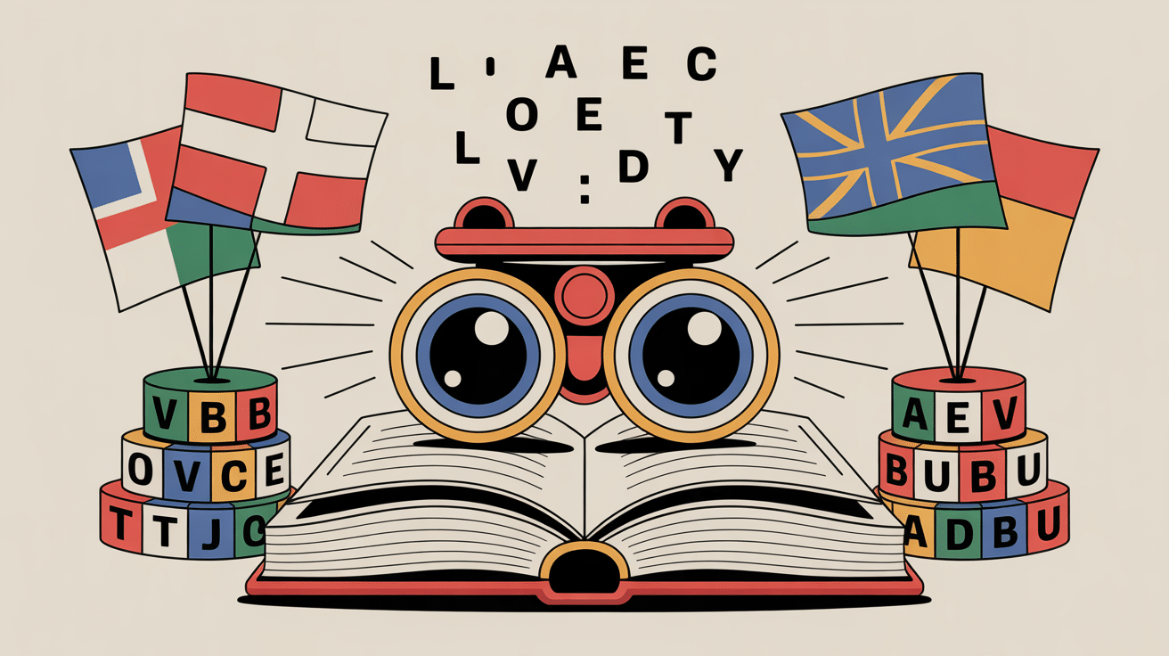 illustration mel din loupe livre linguistique