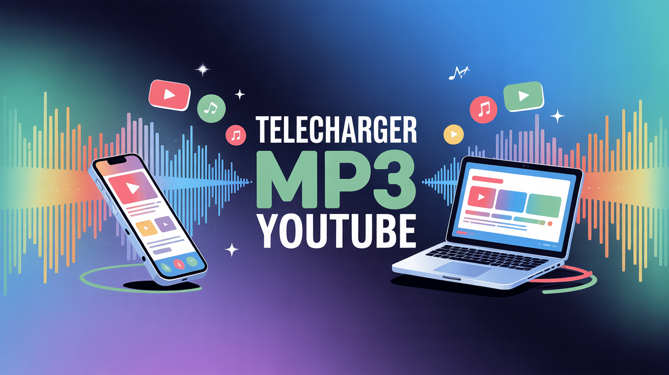 mp3 youtube télécharger illustration moderne smartphone ordinateur