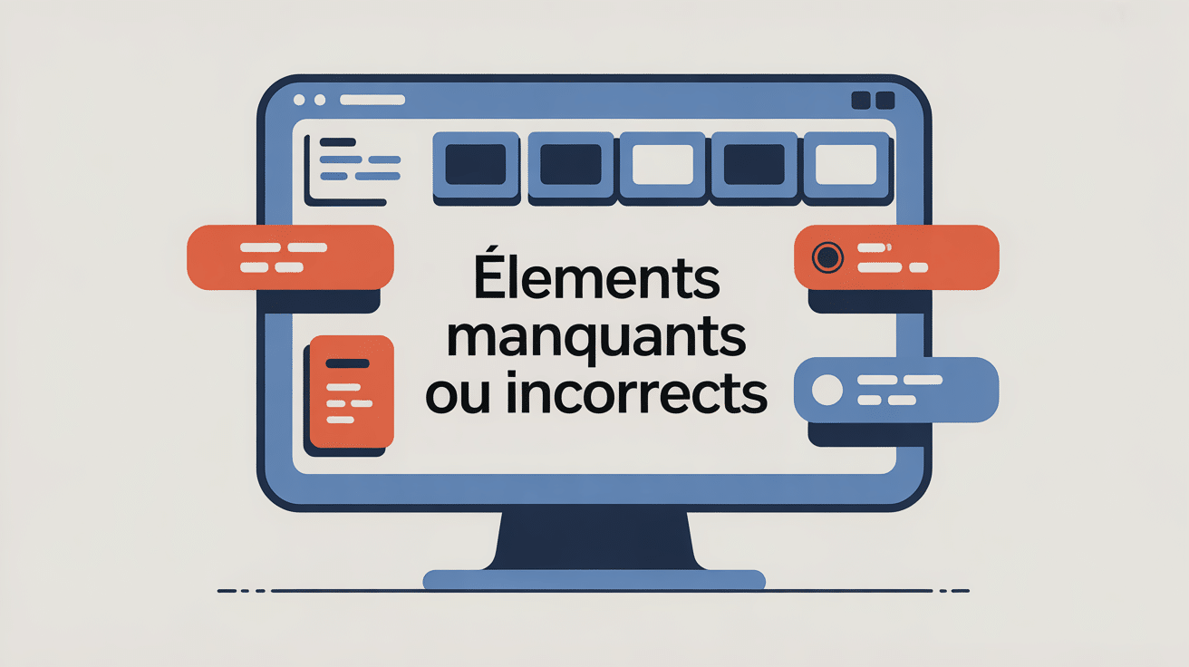 image   écran ordinateur données manquantes