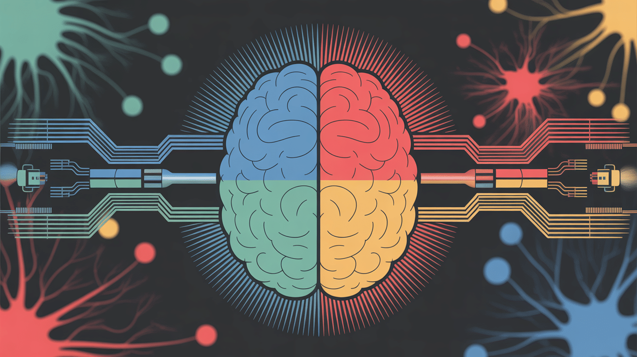 Cerveau ideogasm connecté, zones stimulées